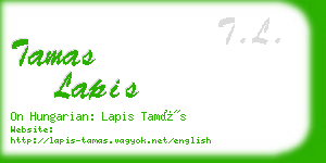 tamas lapis business card